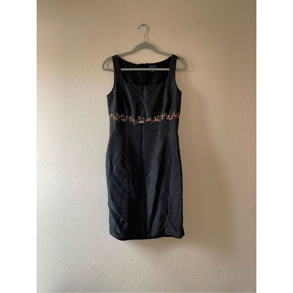 Ann Taylor Dresses & Skirts - Ann Taylor 90s‎ 100% silk black mini dress size 8